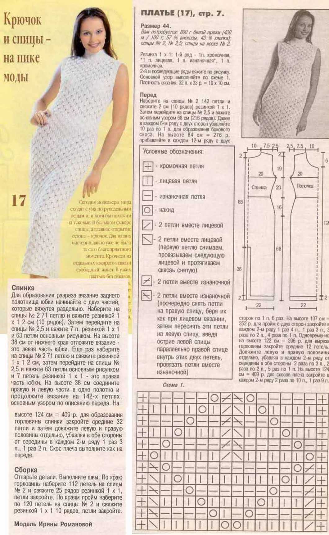 Вязаные платья спицами для женщин: схемы вязания и инструкции
