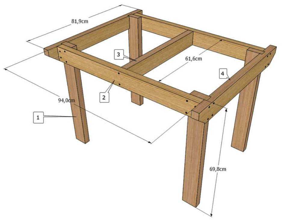 Узнай, как сделать обеденный стол из дерева своими руками Варианты мебели, практические советы Пошаговая инструкция изготовления Фото  видео