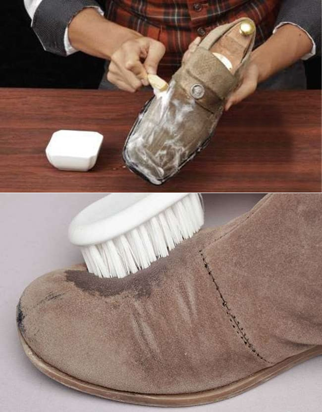 Как и чем отчистить разного рода загрязнения на замшевой обуви в домашних условиях