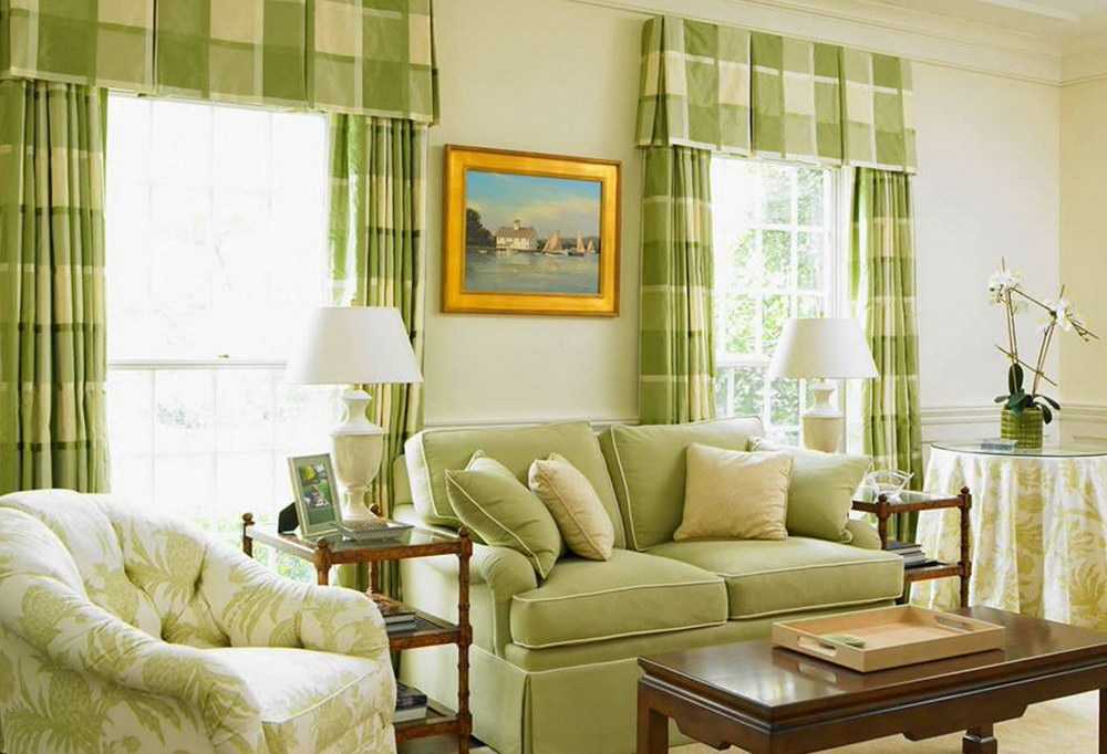 100 фото зеленых штор в интерьере: цвета, оттенки и рисунки в различных стилях. способы дизайна и комбинирования в комнатах