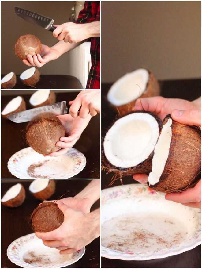 Как правильно есть и пить кокос в домашних условиях