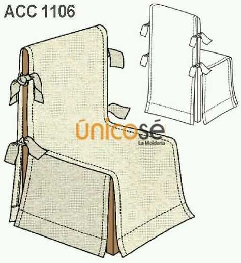 Выкройки и инструкция по шитью чехлов на стулья со спинкой