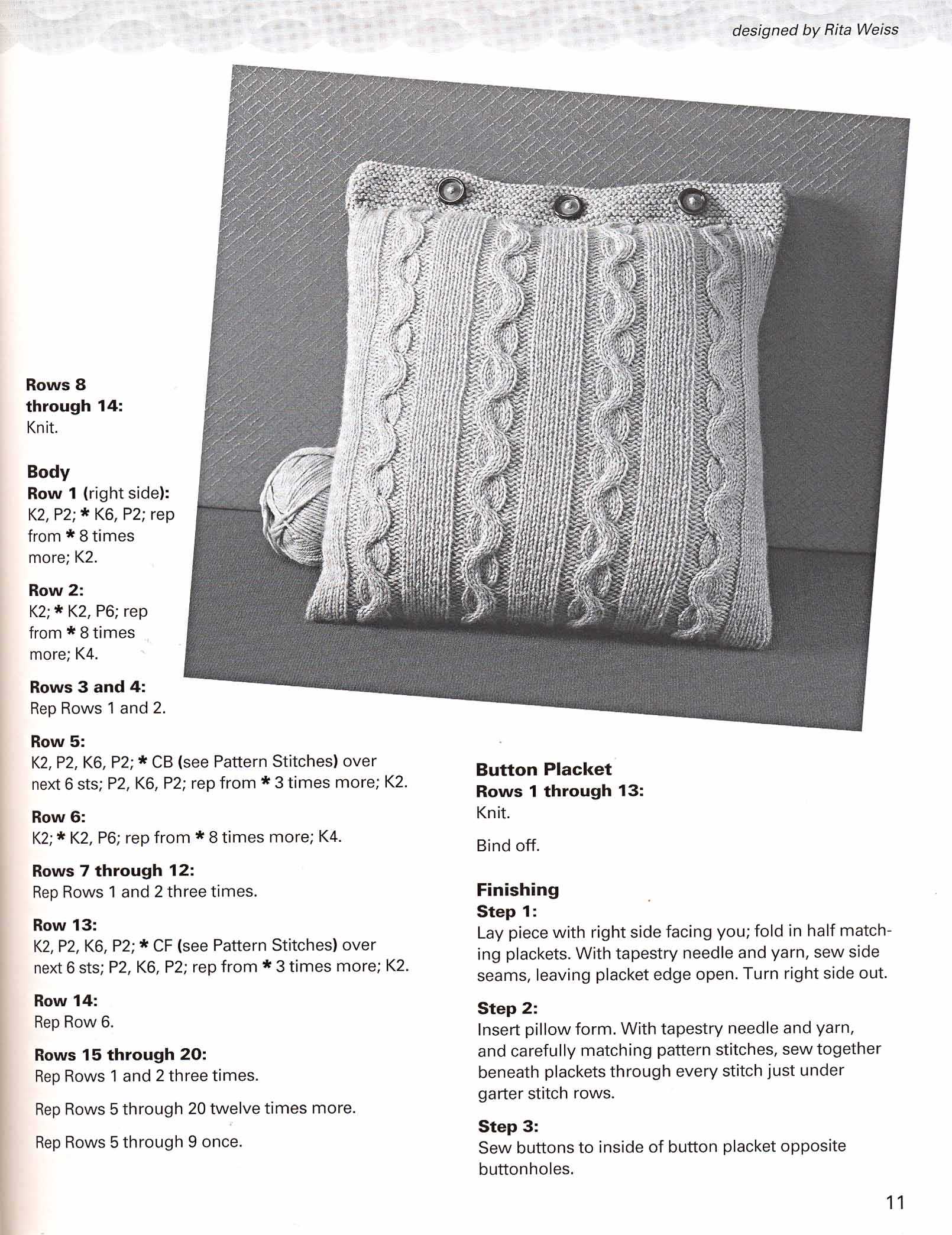 Подушка спицами, подборка из 30 моделей , вязание для дома