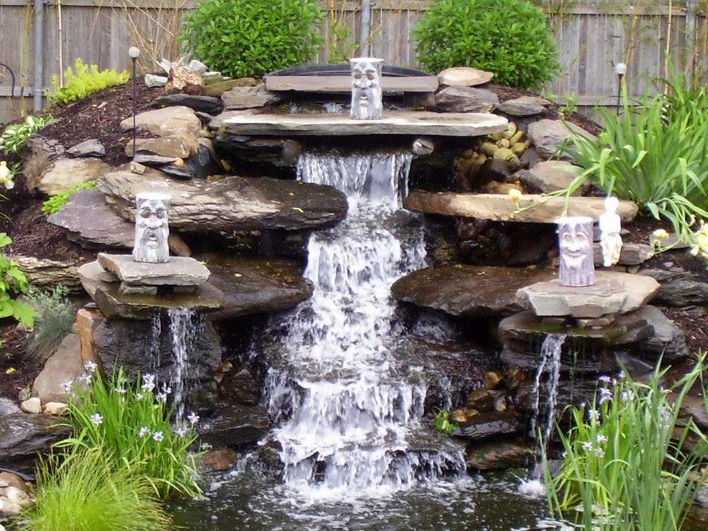 Ландшафтный дизайн с водопадом: каскады своими руками на даче, фото и пошаговая инструкция, небольшие фонтаны с прудом