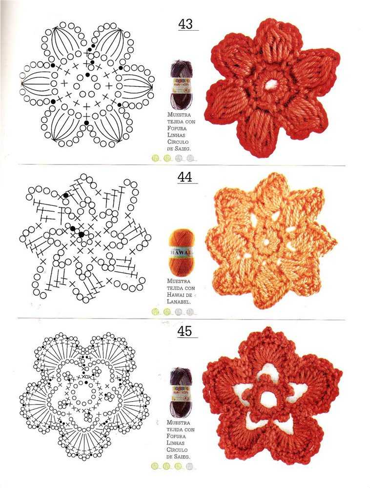 Как связать цветок крючком для украшения одежды: схемы с пояснением и фото-идеи цветов для одежды (80+ фото)