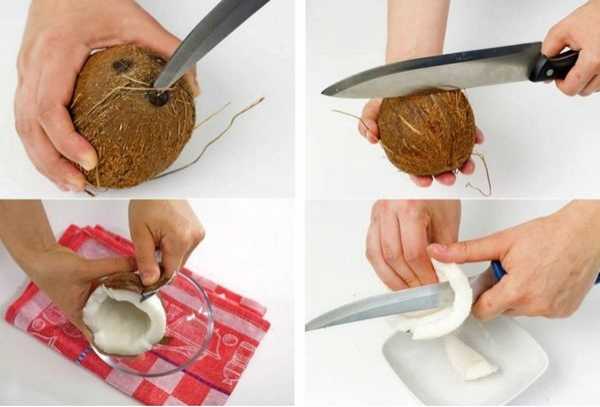Как открыть кокос в домашних условиях: разбить и почистить
