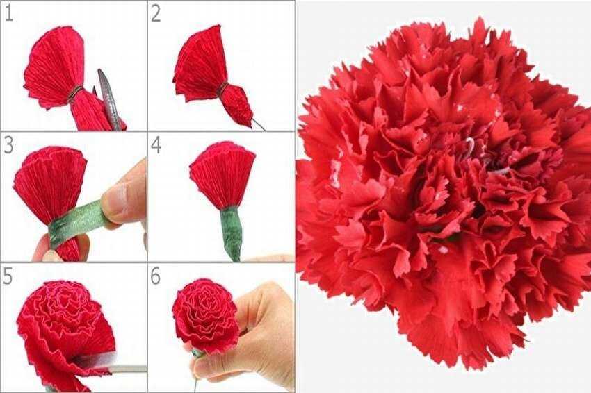 Гвоздики из салфетки своими руками — пошаговая инструкция Как можно использовать самодельную гвоздику Какие еще цветы можно сделать