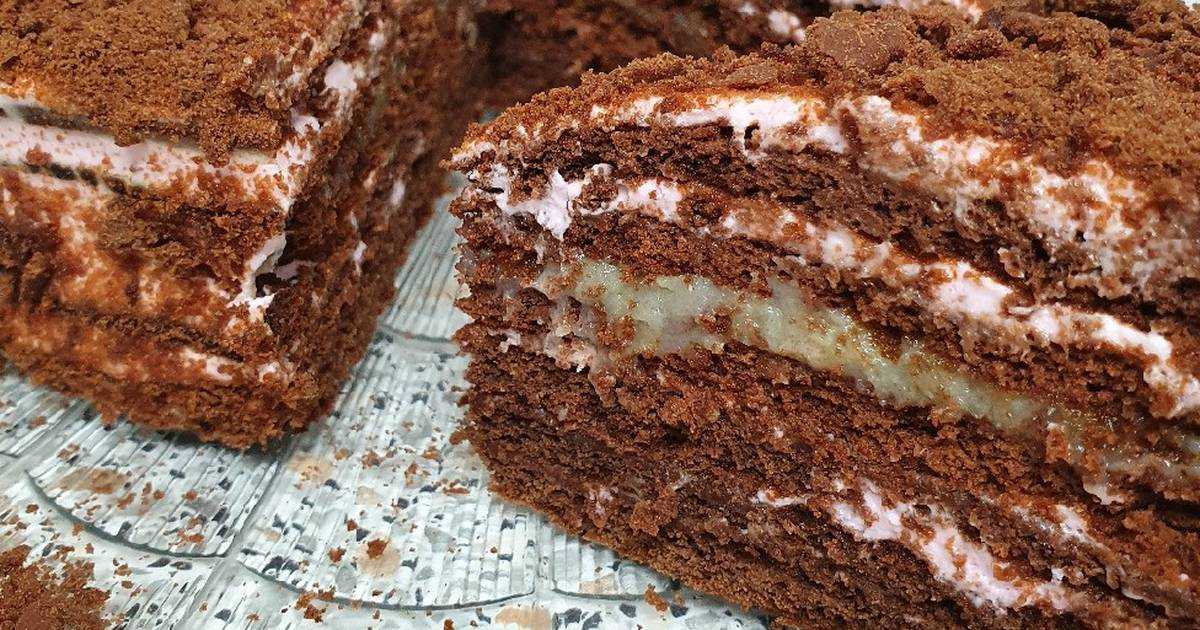 Торт «спартак»: с шоколадным заварным и масляно-заварным кремом