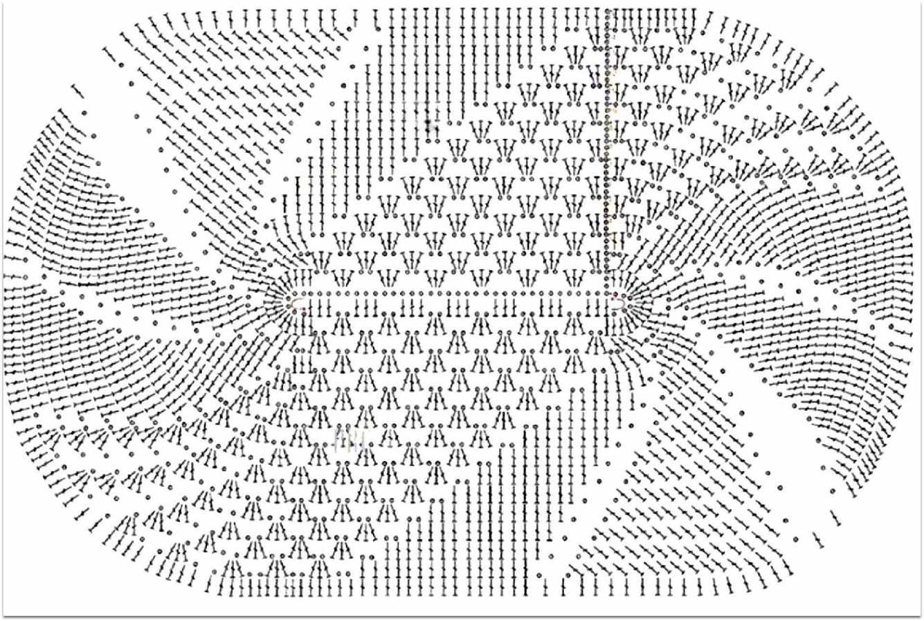 Схема овального коврика
