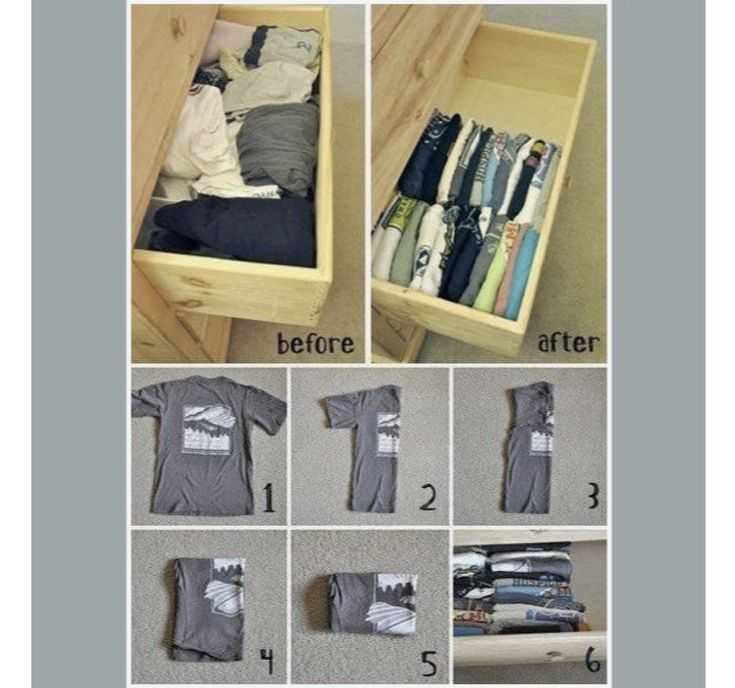 Как компактно сложить вещи в шкафу, чтобы не мялись?