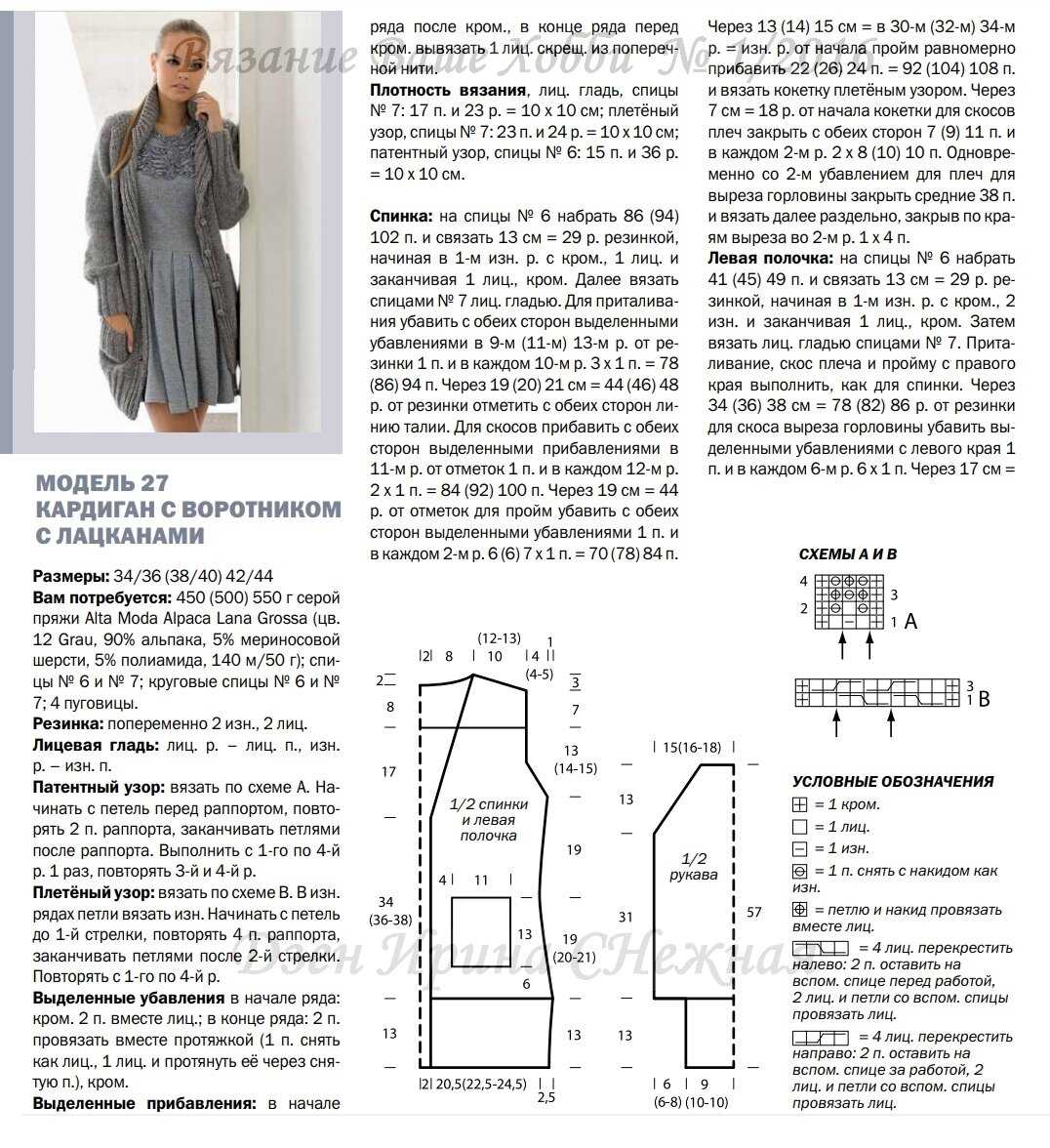 Кардиган с ажурными планками для полных и стройных женщин спицами – 6 моделей со схемами и описанием - пошивчик одежды