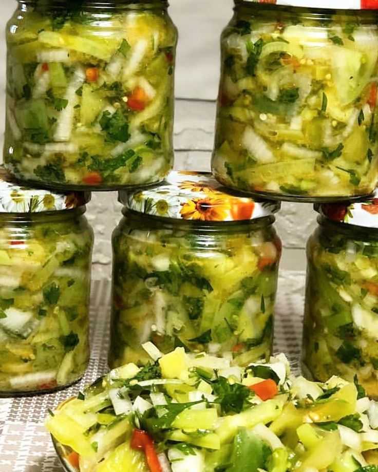 Рецепты салатов из зеленых помидоров на зиму пальчики оближешь