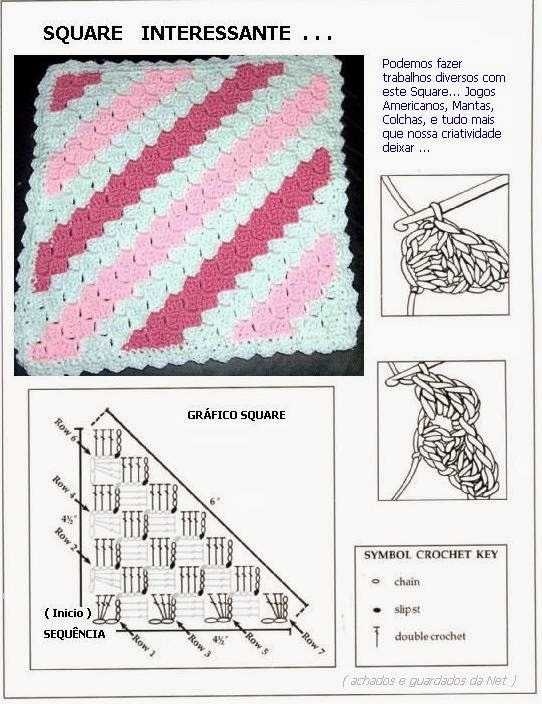 Плед крючком со схемами: простые и красивые схемы для вязания пледов и покрывал с описанием