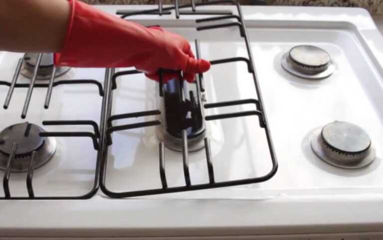 Как отмыть решетку на плите от нагара в домашних условиях