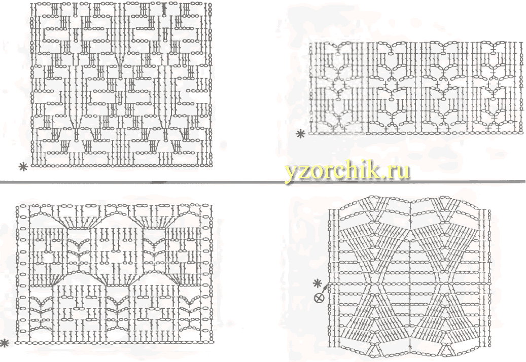 Схемы с подробным описанием для вязания спицами узоров «ромб»
