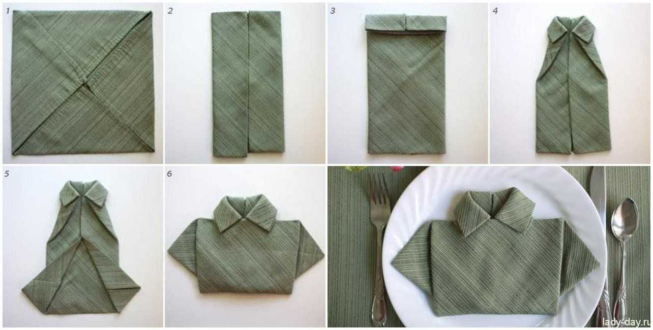 Как красиво сложить бумажные салфетки на праздничный стол