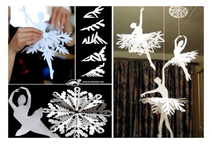 Снежинки из бумаги на окна своими руками + шаблоны на новый год 2022