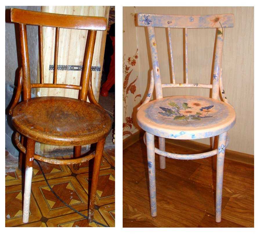 Реставрация стульев своими руками – и творческое мероприятие Ремонт и очистка от предыдущего покрытие Декорирование Фотовидео